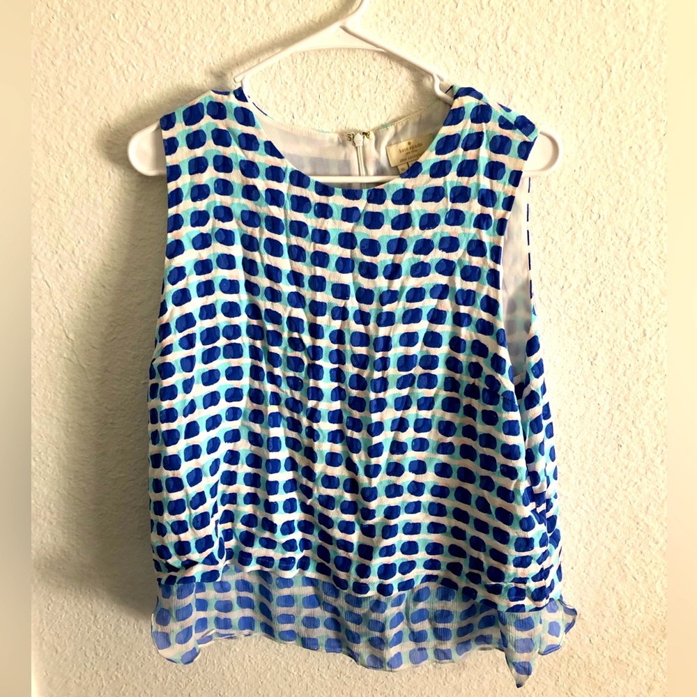 Sleeveless silk top